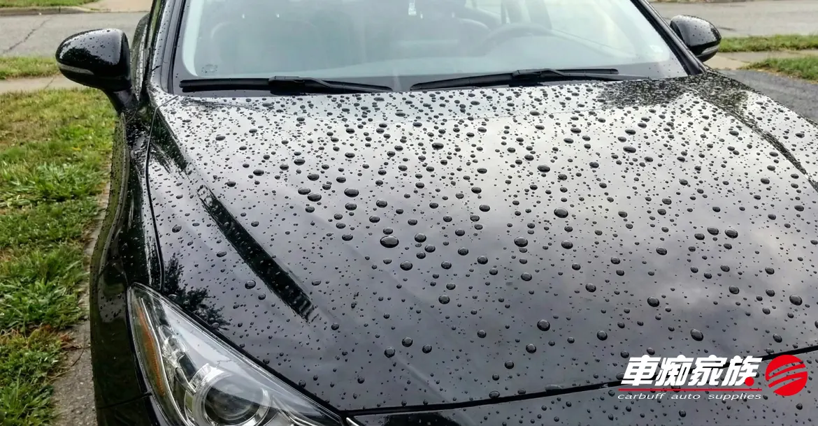 汽車鍍膜潑水示意圖