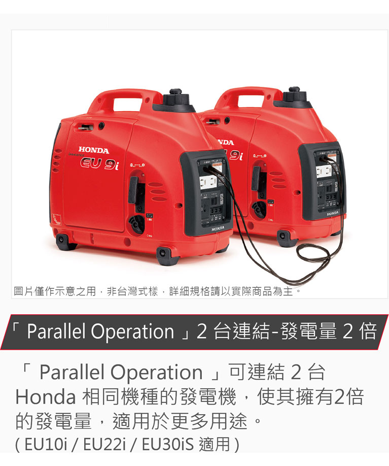 Honda 「Parallel Opearation」2台連結-發電量2倍